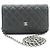 Wallet On Chain CHANEL Cartera con cadena de piel de ternera granulada negra Negro - view 2