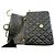 CHANEL Mini Quadrato Piccola Borsa a Catena a Spalla Nera in Agnello Nero - vista 11