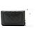 Wallet On Chain CHANEL Geldbörse mit Kette aus genarbtem Kalbsleder in Schwarz - Ansicht 3