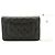 Wallet On Chain CHANEL Cartera con cadena de piel de ternera granulada negra Negro - vista 3