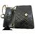 CHANEL Mini Quadrato Piccola Borsa a Catena a Spalla Nera in Agnello Nero - vista 11