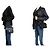 CHANEL Mini Quadrato Piccola Borsa a Catena a Spalla Nera in Agnello Nero - vista 12