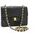 CHANEL Mini Quadrato Piccola Borsa a Catena a Spalla Nera in Agnello Nero - vista 2