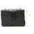 CHANEL Mini Quadrato Piccola Borsa a Catena a Spalla Nera in Agnello Nero - vista 3