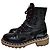 Chanel 2015 braune Lackleder-Ankle Combat Boots Größe 38 gebraucht