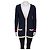Gucci gerade blaue bestickte Strickjacke - Größe S Gebraucht