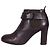 Chanel Brown Leather Ankle Boots, Silver Logo, Size 38 pre-owned