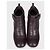 Chanel Brown Leather Ankle Boots, Silver Logo, Size 38 pre-owned - view 2