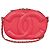 Borsa a spalla in pelle rossa mezzanotte Coco di Chanel elegante usata