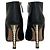 Timeless Chanel schwarze Leder Stiefeletten mit Perlenabsatz Größe 38.5 Gebraucht - Ansicht 4