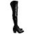 Chloé Botas de cuero Chloe sobre la rodilla con hebilla y tacón bloque, talla 36,5. Pre-owned - vista 2