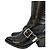 Chloé Botas de cuero Chloe sobre la rodilla con hebilla y tacón bloque, talla 36,5. Pre-owned - vista 4