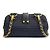 Mademoiselle Borsa a Spalla Chanel Medium Classic in Paglia di Raffia Blu Navy Scuro GHW Nero Blu scuro Gold hardware - vista 6