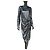 Saint Laurent Metallic Printed Midi Dress - Größe 38 gebraucht