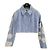Chanel 2018 Striped Denim Jacket, Size 46 Pre-owned