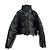 Schwarze lackierte Pufferjacke von Balenciaga - Größe 38 - Gebraucht