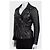 Schwarze Lederjacke mit Gürtel von Gucci - Größe IT40 / S Gebraucht - Ansicht 2