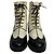 Authentische Chanel Schwarz & Beige Kampfstiefel - Größe 40 gebraucht - Ansicht 3