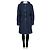 Timeless Chanel Blue Wool  Fall 2012 Collection  Coat SzFR40 Pre-owned