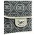 Bolsa de flap dupla Camélia Chanel em canvas impresso acolchoado pequeno cinza usado - vista 3