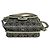 Bolsa de flap dupla Camélia Chanel em canvas impresso acolchoado pequeno cinza usado - vista 5