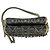Bolsa de flap dupla Camélia Chanel em canvas impresso acolchoado pequeno cinza usado - vista 6