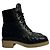 Vorbesitzene schwarze gesteppten CC Plattform Combat Boots Chanel 20B - Ansicht 3