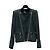 Balmain Grüne Shearling Bikerjacke - Größe 38 Gebraucht