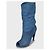 NWB Alexander McQueen Blue Leather Wedge Open Toe Boots Sz.39,5 Pre-owned - view 3