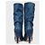 NWB Alexander McQueen Blue Leather Wedge Open Toe Boots Sz.39,5 Pre-owned - view 4