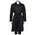 Abrigo trench negro texturizado con cinturón Sonia Rykiel Talla 40/L Usado