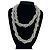 Collana a catena argento multi-strato Chanel A18 usata