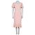 Rosa Viskose Kleid mit Volant Saum von Dolce & Gabbana IT44 gebraucht