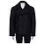 Abrigo de Lana Negro Saint Laurent Forro de Seda - XL Usado