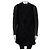 Céline Abrigo de cuero negro con mangas de shearling Celine Talla IT40/S Pre-owned