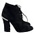 Stivaletti in suede nero Chanel con lacci e perle - Taglia 38,5 Usati - vista 3