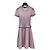 Timeless Chanel 17A Strickkleid mit rosa Blumenbordüre Größe 34 Gebraucht