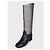 Chanel Silver & Black Leather Ankle Boots - Size 38 pre-owned - view 3