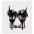 Sandali Stiletto in Velluto Nero con Fiocco Valentino Taglia 39 usati - vista 4
