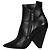 Saint Laurent Niki Leather Wedge Boots - Size 38.5 pre-owned