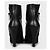 Saint Laurent Niki Leather Wedge Boots - Size 38.5 pre-owned - view 4