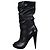 Schwarze Leder Open-Toe-Stiefel Alexander McQueen NWOB Größe 37 Gebraucht