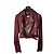 Chaqueta de cuero burdeos Christian Dior talla 38 de segunda mano