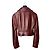 Chaqueta de cuero burdeos Christian Dior talla 38 de segunda mano - vista 2