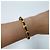 Bracciale in pelle con dettaglio a catena Chanel usato - vista 3