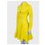 Abito camicia aderente in misto cotone giallo Christian Dior IT 42/M usato - vista 2