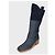 Chanel Denim Logo Boots - Chic Blue Ankle Booties Size 37.5 Pre-owned - view 3