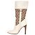Gucci White Textile & Leather Ankle Boots - Size 37.5 Pre-owned
