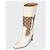 Gucci White Textile & Leather Ankle Boots - Size 37.5 Pre-owned - vista 3