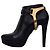 Prada Black Leather Ankle Boots with Gold Hardware, Size 36 Pre-owned